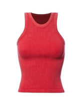 Ribbed Seamless Buttery Soft Full Length Red OS Tank