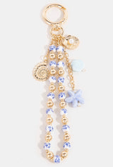 Sea Life Blue & Gold Bag Charm