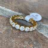 All Around CZ Eternity Gold Band Ring