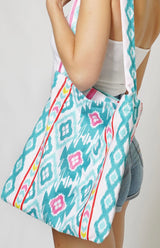 Turquoise & Coral Beach Towel/Tote Bag Combo
