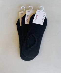 Black OS No Show Socks