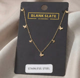 Dainty Gold Butterfly Charm Necklace