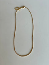 Gold Flat Thin Chain Necklace
