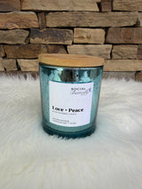 Love & Peace Black Raspberry Vanilla Coconut Soy Wax 7oz Candle