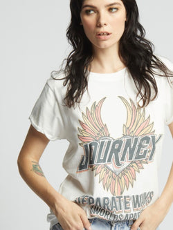 Journey Separate Ways Vintage White Band Tee