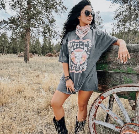 Wild West Gun Metal Graphic Tee