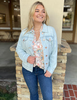 Light Denim Boyfriend Jean Jacket by JBD