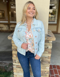 Light Denim Boyfriend Jean Jacket by JBD