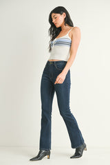 Dark Denim Slim Bootcut Jeans