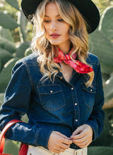 Red Bandana Square Scarf by Lovestitch