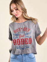 Not My First Rodeo Charcoal Vintage Graphic Tee Made in USA