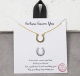 Good Fortune Antique 18K Gold Dipped Horseshoe Necklace