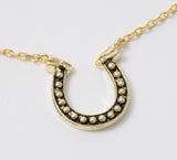 Good Fortune Antique 18K Gold Dipped Horseshoe Necklace