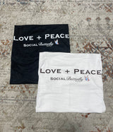 Love + Peace Social Butterfly Black Heather Muscle Tank