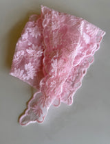 Pink Lace Hair Bandana Scarf