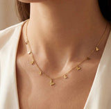 Dainty Gold Butterfly Charm Necklace