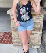 Nashville Music City Black Racerback Graphic Tank