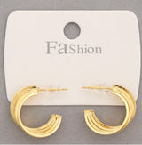 Gold Small Twisted Hoop Earrings