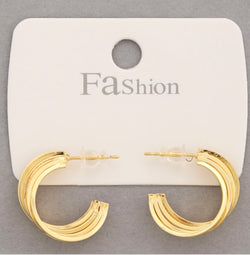 Gold Small Twisted Hoop Earrings