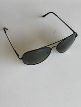 Black Polarized Aviator Sunglasses