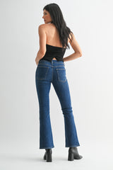 Dark Denim Boot Cut Jeans w/Stretch by Just USA