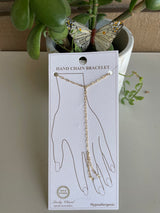 Gold Dipped Chain Link Hand Chain Bracelet