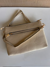 Wunderland Gold Crossbody Purse w/Zipper Pockets