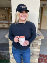 Black Soft Brushed Hacci Long Sleeve Crew Neck Loungewear Sweater Top