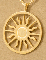 18K Gold Dipped Sun Rays Necklace