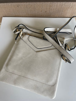 Cream Crossbody 2 in 1 Purse with Hidden Pocket Clutch