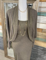 Hot Cocoa Bolero Knit Cardigan Sweater Top