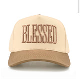 Blessed Tan & Beige CC Brand Adjustable Snap Closer Hat