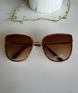 On The Fly Tortoise & Silver Frame Sunglasses - 100% UV Protection