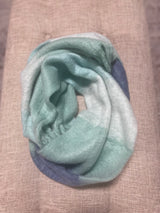 Aqua Blue Ombré Soft Scarf /Fringe
