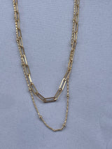 Gold Ball & Chain Layered Necklace