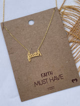 Faith Gold Necklace
