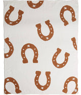 Horseshoes Brown & Cream Super Soft Throw Blanket