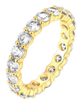 All Around CZ Eternity Gold Band Ring