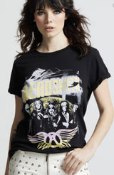 Aerosmith Black Retro Band Tee