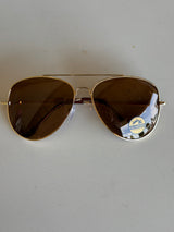 Gold Polarized Aviator Sunglasses