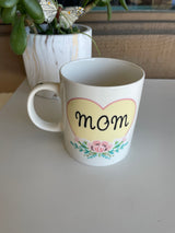 Mom Heart & Flowers Coffee Mug