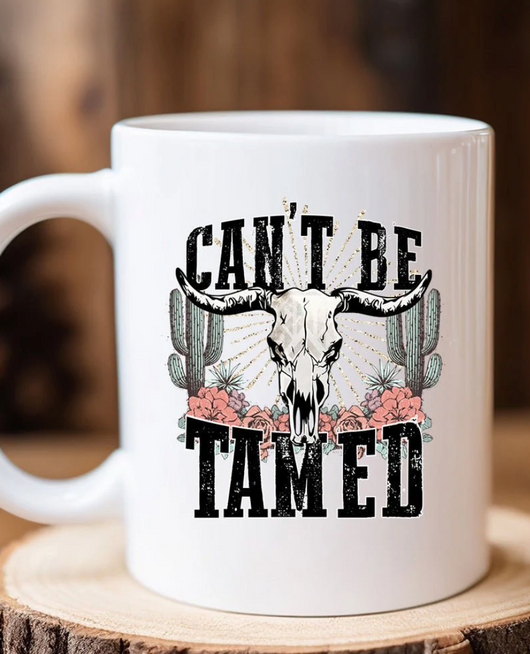 Can’t Be Tamed Bullhead White Coffee Mug