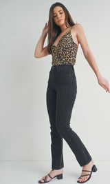 Black Wash Straight Leg Jeans by Just Black Denim Made in USA