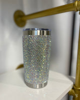 Crystal Glitter Insulated Travel Coffee Cup w/Lid
