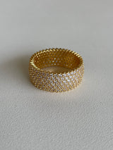 Gold Signature Mesh Ring -Size 10