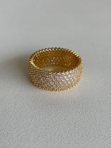 Gold Signature Mesh Ring -Size 10