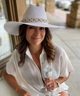 Blanca Oversized Button Down Short Sleeve Top