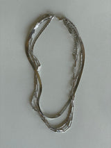 Silver Layered Chain Necklace