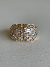 Gold Bling Statement Ring  - Size 9