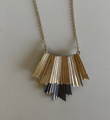 Armor Long Gold & Black Necklace